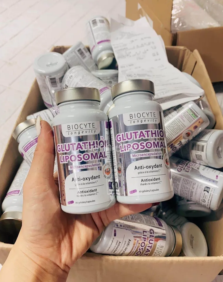 biocyte glutathion Viên uống trắng da lọ 30 viên (2 pack) MoxyVites Liposomal Glutathione