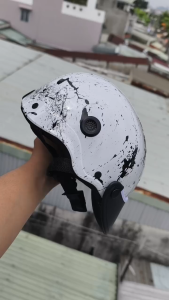 Nón bảo hiểm 1/2 CAMRY màu Trắng đen siêu đẹp chính hãng