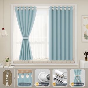 SHULIAN | Creamy Style Light Blocking Easy Installation Curtain