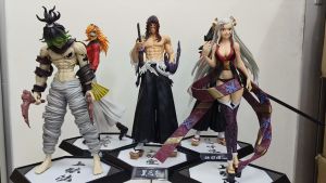 Demon Slayer Figures Large Size 30CM With Box Kokushibou Tsugikuni Yoriichi Realistic Figurine Collectible Patung Kimetsu No Yaiba 鬼灭之刃模型手办继国缘一黑死牟