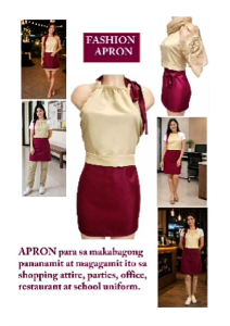 Apron fashion for party attire and business uniform for office restaurant & school at ito ay gawa sa quality na tela sa traditional na pagkatahi