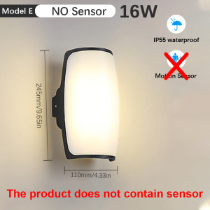 LED Wall Light Motion Sensor Indoor Outdoor AC85-265V ABS Waterproof Led Lights Home Appliance For Garden Living Room Decoration