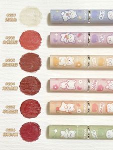 Toorune Cloud Bear Moisturizing Lipstick Matte Lipstick for Women Student Affordable Long-lasting Color Bean Sand Color