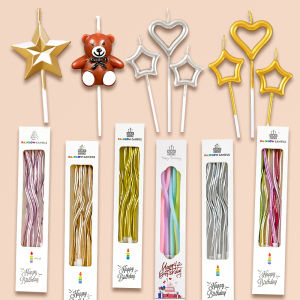 Birthday Cake Candle Trending Creative Golden Number Children Baby Full-Year Letter Party Curve Vintage Ornament