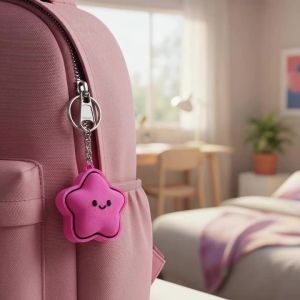 1/4Pcs 3D Printed Star Clicker Fidget Keychain Anti-Anxiety Stress Relief Backpack Pendant Decompression Gift