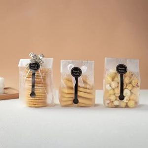 50-100PCS Seal Stickers 3*10CM Long Style Label Adhesive Sealing Sticker "Hand Made" "Thank You" Baking Pudding Bottle DIY Decor