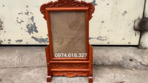 Khung ảnh thờ hoa lá tây đục nền Khung hình thờ nền đơn có 2 cỡ ảnh 21x31 và 25x35