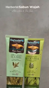 Herborist Facial Wash 80gr | Herboris Facial Foam 80gr | Aloe Vera | Tea Tree | Zaitun | Rose