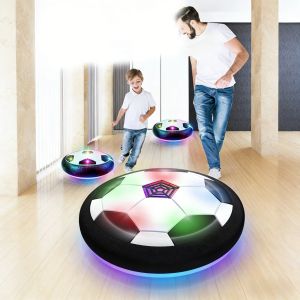 LED Hover Soccer Ball Rechargeable Air Cushion Power Football Indoor & Outdoor Training Toy Parent Kids Ages 3-12 Safe Home Play