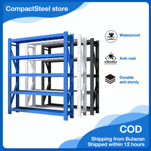 CompactSteel store Heavy Duty Metal Storage Shelf Rack 3/4 Tier Adjustable Shelving Unit for Home Garage & Warehouse Space Saver