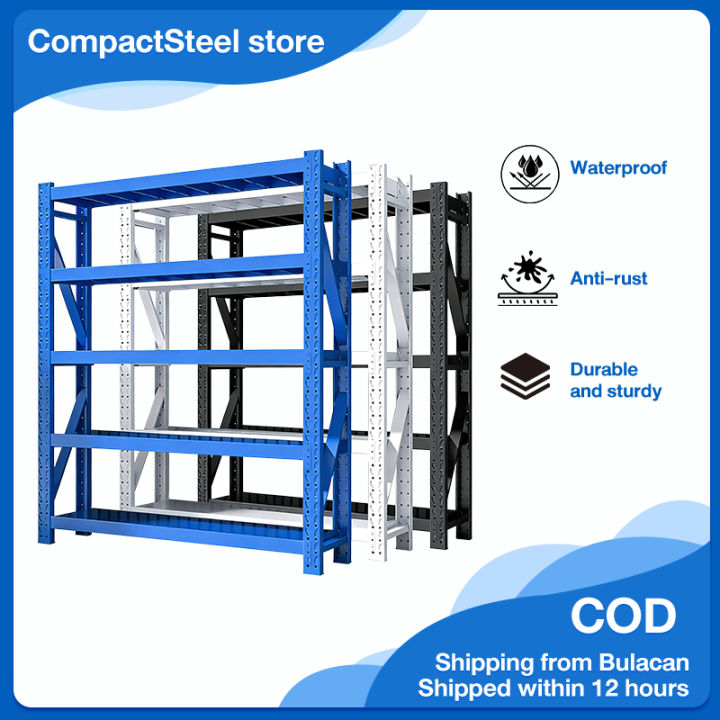 CompactSteel store Heavy Duty Metal Storage Shelf Rack 3/4 Tier ...
