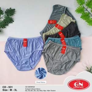 GROSIR MURAH ISI 12pcs CD GN 931 CELANA DALAM KATUN GOLDEN NICK MURAH
