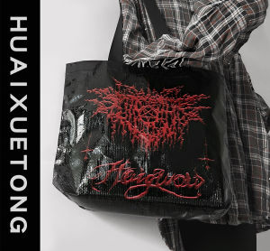 Bad Blood Original Metal Music Record Shopping Bag Violent Aesthetic Y2g Yabi Shoulder Bag Dark Goth Storage
