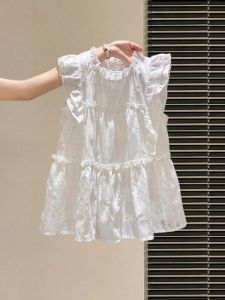LUOSHAO | French Flutter Sleeve Sweetheart Edge Design Shirt