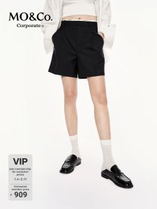 MO&Co. | Merino Wool High Waist Shorts
