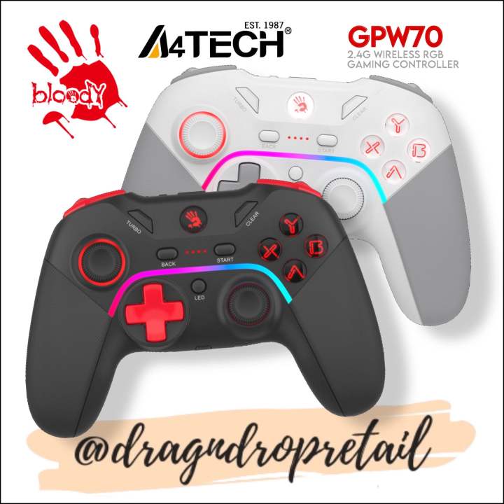 A4TECH BLOODY GPW70 Multi-Platform 2.4G Wireless RGB Gaming Controller ...