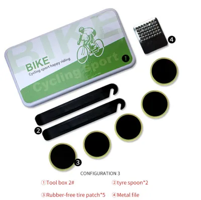 Bicycle Flat Tire Repair Kit Tool Set Portable Rubber Fetal Repair Tools bike Inner Tube Puncture Patch Repair Tools