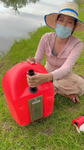 เรือรดน้ำ 4จังหวะ GX35+ สาย5ม. พ่นไกล18ม.หัวพ่น2แบบ ประกัน 1 ปีพร้อมส่ง ครบชุด ปั๊มเรือ เรือสูบน้ำ