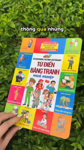 Sách - Từ Điển Bằng Tranh Nghề Nghiệp quét mã để xem video luyện nghe và học từ vựng (song ngữ Anh Việt) - bìa cứng