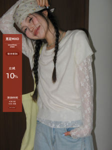 Round Neck White Lightweight Short Sleeve Knit Shirt Spring Wear Layering