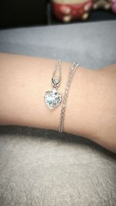 Dây Chuyền Liền Mặt Bạc Ý Xi Kim – Vẻ Đẹp Kiêu Sa Với Kim Cương Nhân Tạo Hột 7 Li