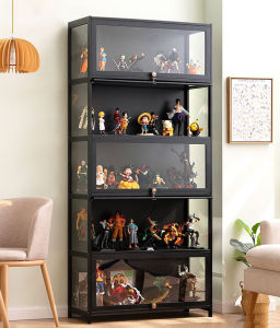 🔥Ready Stock🔥Display Cabinet Multi-Layer Acrylic Kitchen Storage Rack Dust-Proof Transparent Showcase Sideboard Shelf Storage Rack