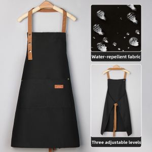 Custom Logo Printed New Design Apron for Cafe Waterproof and Oil Resistant