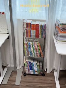 WEIAI | Mobile Bookshelf Storage Cart with Wheels for Childrens Desk