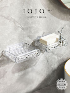 Luxury Style Double Layer Soap Dish Wall Mounted Punch Free Leather Drainable Soap Box Mr Grocery PD JOJOS L. Household Bathroom Accessories
