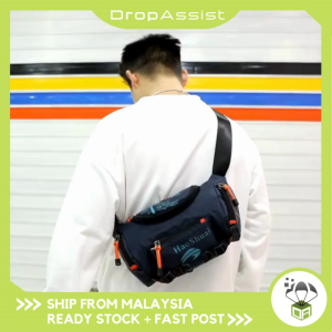 DROPASSIST 1389 READY STOCK Men Waterproof Waist Bag Chest Bag Anti-Theft Beg Silang Beg Pinggang Lelaki