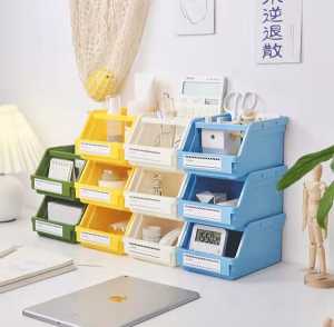 【D175】Keranjang Bawaan Serbaguna Stackable Desktop Organizer Multi-Functional Storage Box Hand Carrying Basket Stationery Medicine Jewelry Documents Art Craft Tool Portable Storage Box