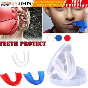 ❤️【Fast Delivery】【Free Plastic Box】Sport Mouth Guard Teeth Protector Adults Mouthguard Tooth Brace Protection Basketball Rugby Boxing Karate With Plastic Case Box LZC-Sport-Mouth-Guard
