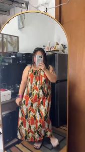 LONG SPAGHETTI DRESS / PLUS SIZE BEACH DUSTER XL-2XL BEACH DRESS OUTFIT LONG WITH SLIT MAXI DRESS