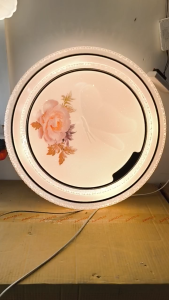 Đèn LED Ốp Trần Trang Trí 3D 50cm  công suất 120W | Ánh Sáng 3 Chế Độ (Trắng/Vàng/Trung Tính) | Thiết Kế Mới Hiện Đại Cho Phòng Khách