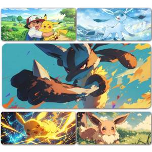 Bandai | Pokemon Gengar Gaming Mouse Pad Large Desk Mat 2MM Stitched Edge Non Slip Rubber Base Keyboard Pad Office Laptop Table Decor