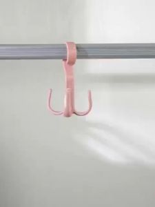 BEESTYLE   2 ชิ้น ที่แขวนของแบบตะขอ 4 แฉก หมุนได้ 360 องศา1 ชิ้นก็สามารถแขวนของได้หลายชิ้น No.3586