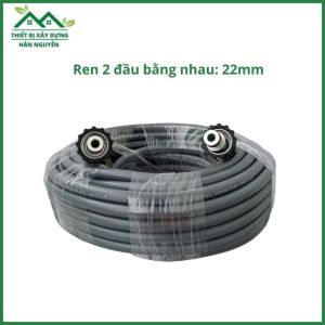 Dây rửa xe 10m 15m 20m 30m cao áp Oring ren 22mm cuộn ống nước(màu xám)