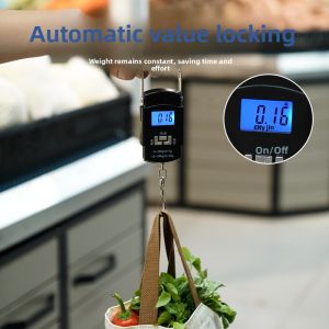 MONLEYTA | Portable Handheld High Precision Electronic Scale Spring Balance Small Weighing Device Hook For Home Use