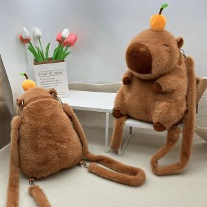 Ba lô đeo vai đôi thông thường với kết cấu len nhân tạo Thiết kế búp bê phổ thông kích thước trung bình cho nữ