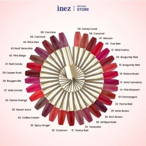 INEZ Lipstik Matte Finish Lipstick Color Contour Plus