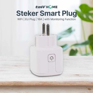 SMART steker colokan Listrik WiFi 16A TaffHOME Timer Kontrol Via Smartphone