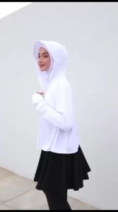 Hitjab - Sun Protection Short Jacket Climacool Jaket Olahraga Anti Matahari Sport Polos 8990