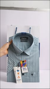 Áo sơ mi Việt Tiến tay ngắn vải hoa hồng