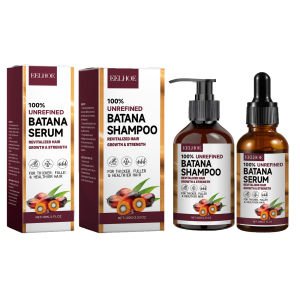 EELHOE | Batana Oil Shampoo Deep Cleaning Moisturizing Smooth Anti Frizzy Repair Damaged Hair Regulate Scalp Oil Regrowth Hair Care Set