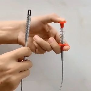 160cm Toilet Snake Tube Unblock Bathroom Sewer Dredge Anti-Clogging Tool Telescopic Flexible Pickup Claw Reusable Drain Cleaners