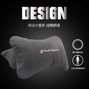 Automotive Headrest Neck Pillow Audi Sports Dog Bone Pillow Q5 Suede Head Rest Back Cushion Audi Creative Headrest