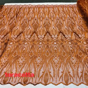 Bahan Kain Tile Rajut Full Bordir Motif Nw