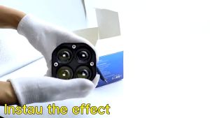 Lampu Sorot Laser Gun LED D4/45W 9-36V Worklight/4 Titik Mata Lampu Tembak Motor Mobil 45 Watt