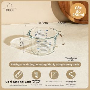 MODERN SWEETHOME | Cốc Đong Thủy Tinh Có Vạch Chia An Toàn Cho Bé Đạt Tiêu Chuẩn Thực Phẩm