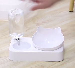 Cute Q cat bowl Single pet bowl cat water dispenser cat feeder cat plate mangkuk kucing tempat minum kucing 猫碗